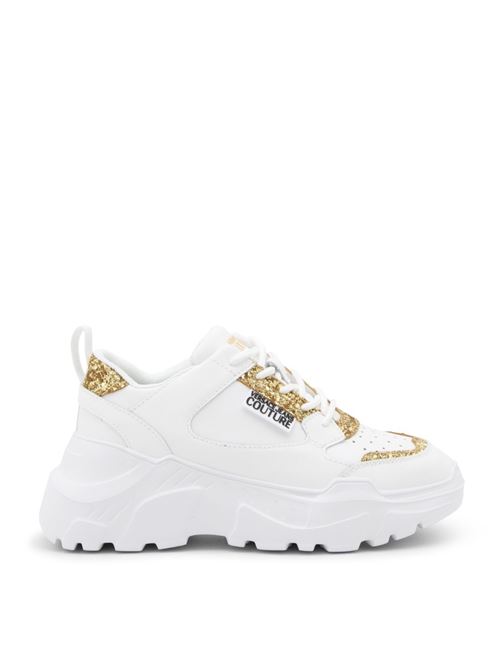 White and gold women's sneakers VERSACE JEANS COUTURE | 77VA3SC2 ZP308.G03